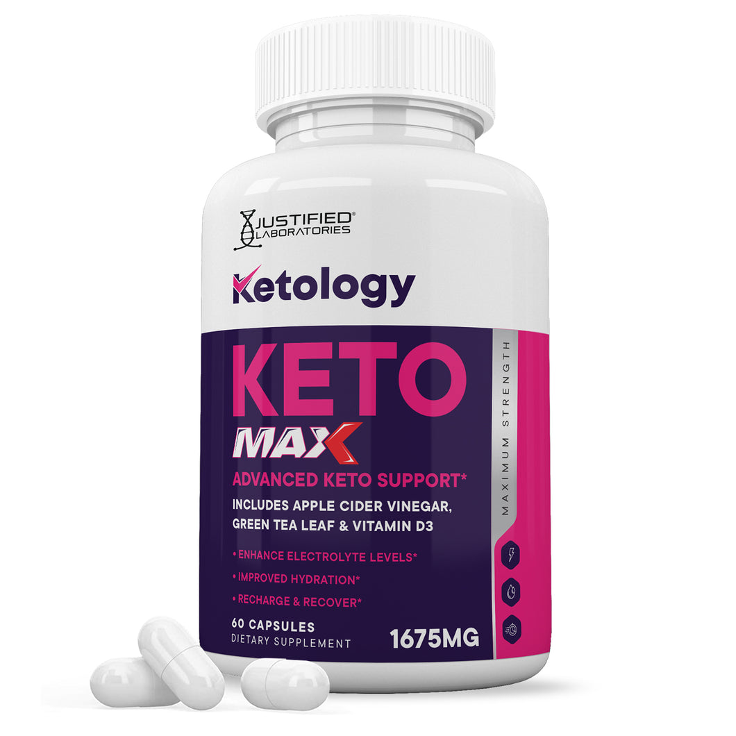 1 bottle of Ketology ACV Keto Max Pills 1675MG