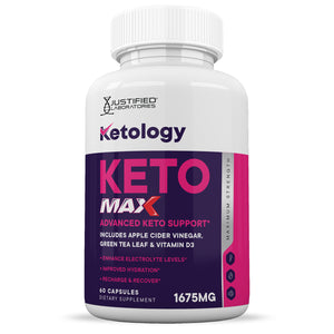Front facing image of Ketology ACV Keto Max Pills 1675MG