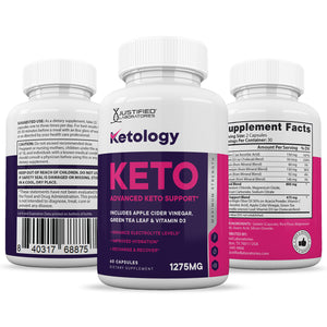 All sides of Ketology ACV Keto Pills 1275MG