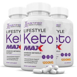 3 bottles of Lifestyle Keto Max 1200MG Pills