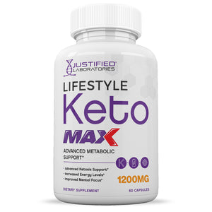 Front facing image of Lifestyle Keto Max 1200MG Pills