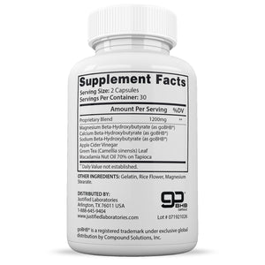 Supplement Facts of Lifestyle Keto Max 1200MG Pills