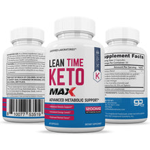 Load image into Gallery viewer, All sides of bottle of the Lean Time Keto Max 1200MG Pills