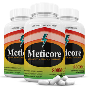 3 bottles of Meticore Keto Pills Supplement 60 Capsules