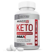 Load image into Gallery viewer, 1 bottle of Mach 5 Keto ACV Max Pills 1675MG