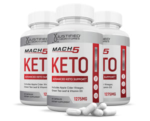 3 bottles of Mach 5 Keto ACV Pills 1275MG