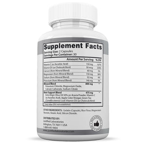Supplement Facts of Mach 5 Keto ACV Pills 1275MG