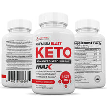 Load image into Gallery viewer, All sides of bottle of the Premium Blast Keto ACV Max Pills 1675MG