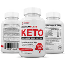 Afbeelding in Gallery-weergave laden, All sides of bottle of the Premium Blast Keto ACV Pills 1275MG