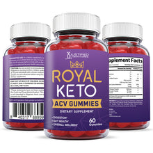 Afbeelding in Gallery-weergave laden, all sides of the bottle of Royal Keto ACV Gummies