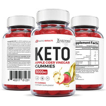 Cargar imagen en el visor de la Galería, all sides of the bottle of Rapid Results Keto ACV Gummies