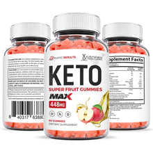 Cargar imagen en el visor de la Galería, all sides of the bottle of Rapid Results Keto Max Gummies