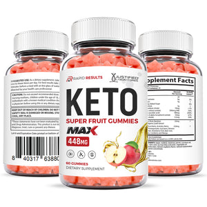 all sides of the bottle of Rapid Results Keto Max Gummies