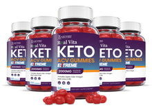 Cargar imagen en el visor de la Galería, 5 bottles of 2 x Stronger Real Vita Keto ACV Gummies Extreme 2000mg