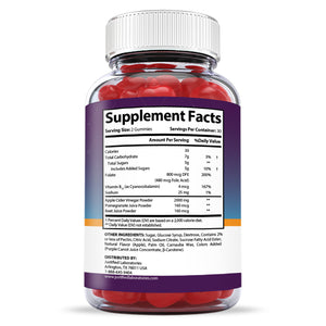 Supplement Facts of 2 x Stronger Real Vita Keto ACV Gummies Extreme 2000mg