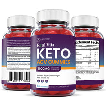 Afbeelding in Gallery-weergave laden, all sides of the bottle of Real Vita Keto ACV Gummies 