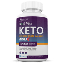 Cargar imagen en el visor de la Galería, Front facing image of Real Vita Keto ACV Max Pills 1675MG