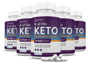 5 bottles of Real Vita Keto ACV Pills 1275MG