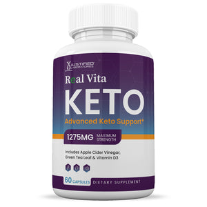 Front facing image of Real Vita Keto ACV Pills 1275MG