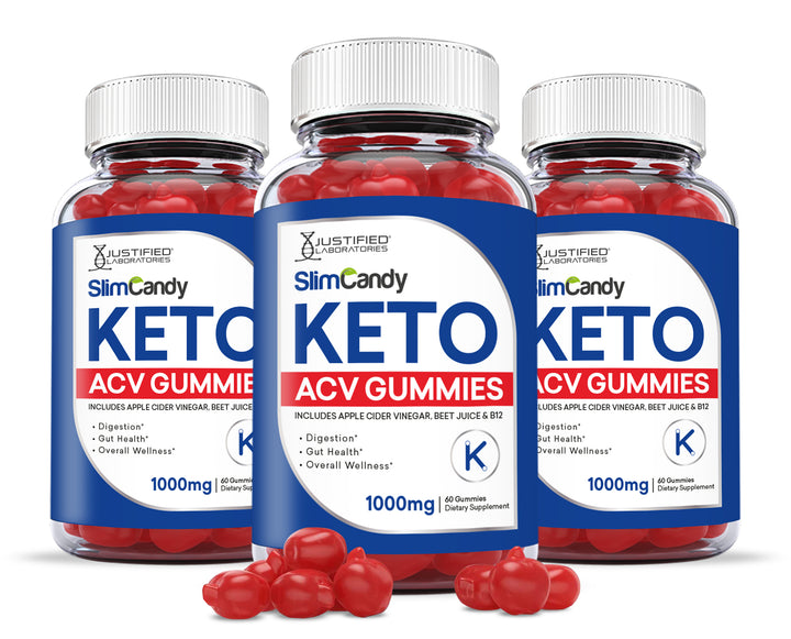 3 bottles Slim Candy Keto ACV Gummies