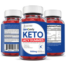 Cargar imagen en el visor de la Galería, all sides of the bottle of Slim Candy Keto ACV Gummies
