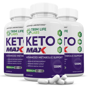 3 bottles of Trim Life Labs Keto Max 1200MG Pills