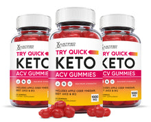 Load image into Gallery viewer, 3 bottles of Try Quick Keto ACV Gummies