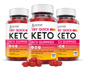 3 bottles of Try Quick Keto ACV Gummies