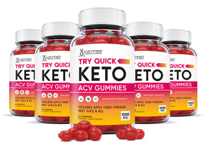 5 bottles of Try Quick Keto ACV Gummies