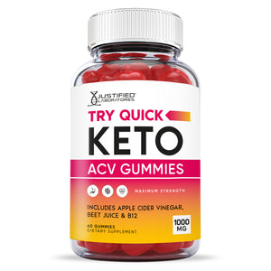 Front facing image of  Try Quick Keto ACV Gummies
