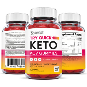 All sides of Try Quick Keto ACV Gummies