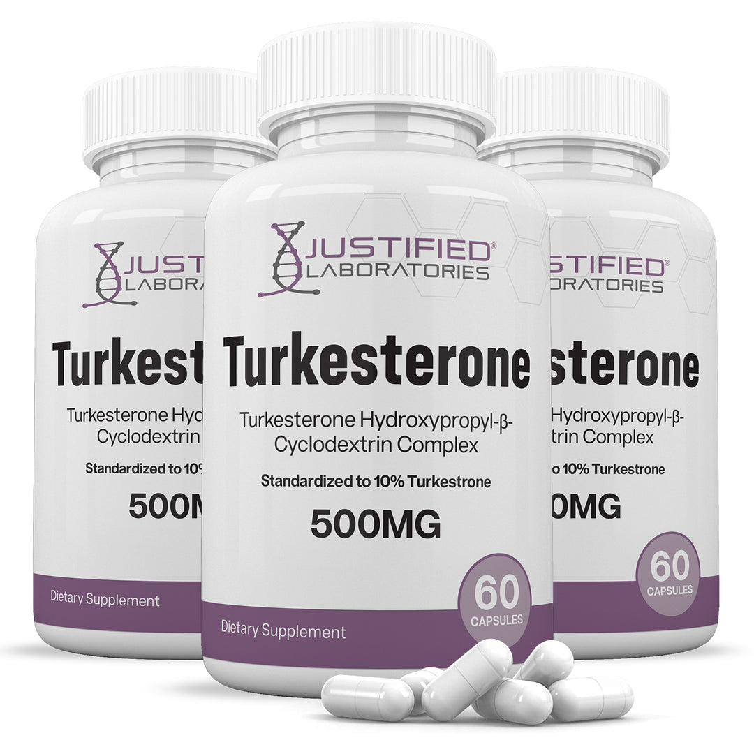 3 bottles of Turkesterone 500mg 10% Standardized