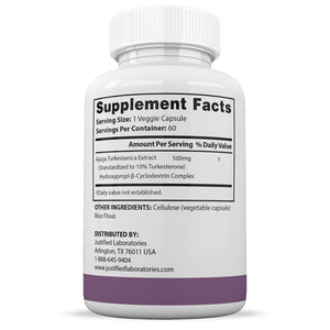 Supplement Facts of Turkesterone 500mg 10% Standardized