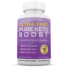 Laden Sie das Bild in den Galerie-Viewer, Front facing image of Ultra Fast Pure Keto Boost Advanced BHB Ketogenic Exogenous Ketones  60 Capsules