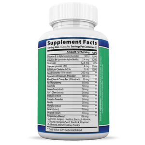 Supplement Facts of Prostate Support 5000 60 Capsules