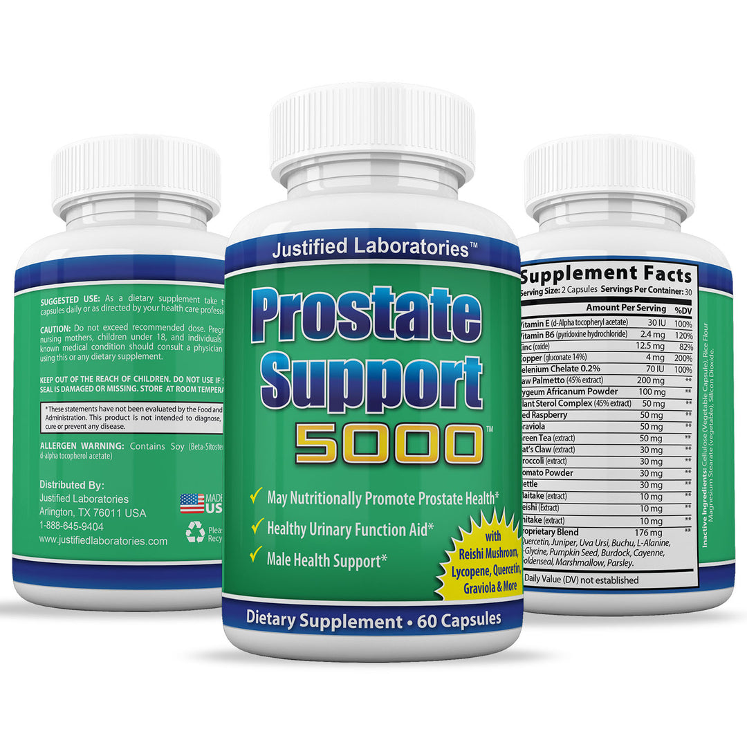 Prostate Support 5000 60 Capsules – Justified Laboratories